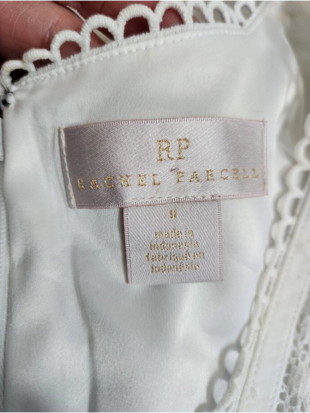 Rachel Parcell White Cotton Flutter Sleeve Tiered Dress Size 8 Milkmaid Coquette - Picture 11 of 13